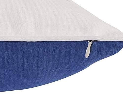 Christmas Snow Blue Printed Throw Pillow Cover Gift 18"x18" Color Quotes Sayings Traditional Polyester Removable - Diamond Home USA