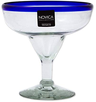 Handmade Happy Hour Glasses Set 4 (Mexico) Clear Glass Piece