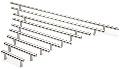 45 1/8 inch Stainless Steel Cabinet Bar Pull Handles (Case 4) Nickel Finish - Diamond Home USA