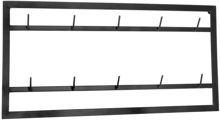 Black Metal 10 Hook Mug Wall