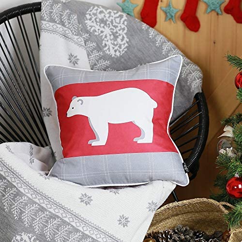 Christmas Bear Decorative Throw Pillow ver Gift 18"x18"
