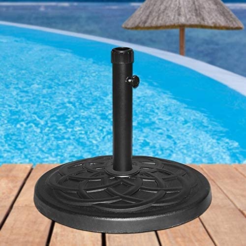 27 Lbs Heavy Duty Resin Free Standing Umbrella Base Black 18