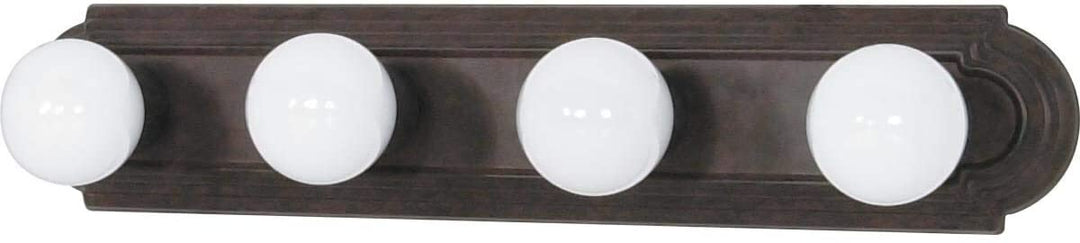 4 Light 24 Racetrack Vanity Brown dustrial Metal Bronze