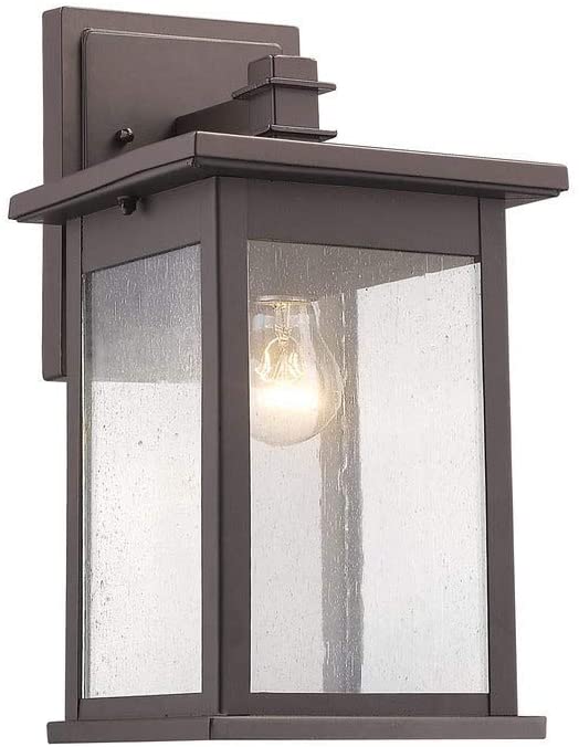 Transitional 1 Light Rubbed Bronze Outdoor Wall Lantern