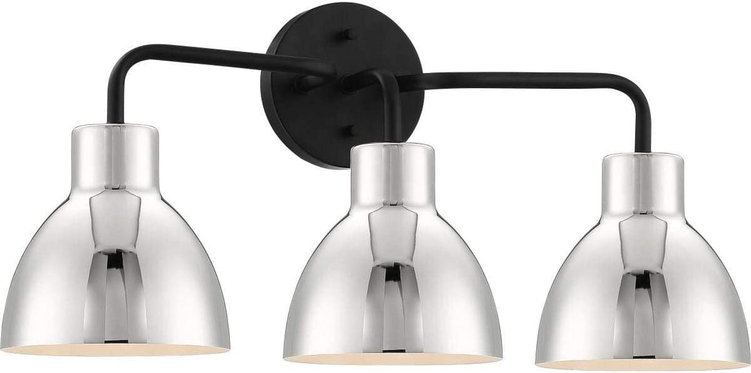 3 Light Vanity Black Modern Contemporary