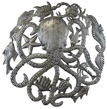 Handmade Octopus Sealife Art (Haiti) Industrial