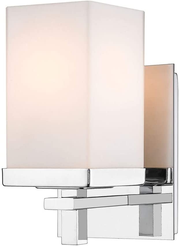 Designs Chrome Steel 1 Light Bath Vanity Modern Contemporary - Diamond Home USA