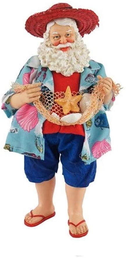 Santa's Workshop Beach Party Santa 10" Color