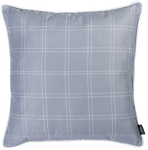 Cannon Square Throw Pillow Cover Color Plaid Traditional Polyester Removable - Diamond Home USA