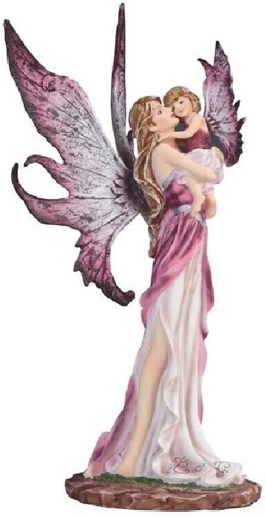 10" h Purple Fairy Baby Girl Statue Fantasy Decoration