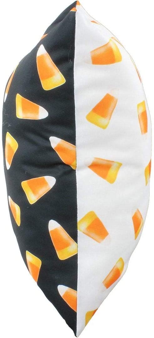 Candy Corn Pillow Black Graphic Novelty Polyester Single - Diamond Home USA