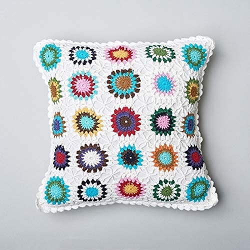 Colored Pillow Color Floral Cabin Lodge Casual Cotton Single