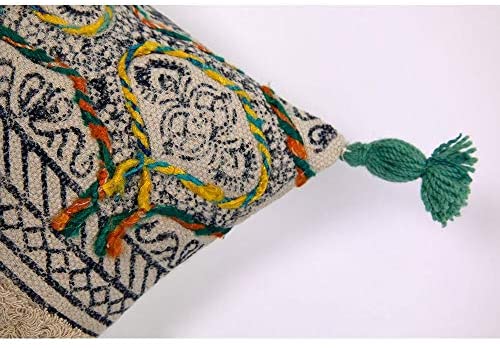 Extra Long Bolster Pillow Color Damask Modern Contemporary Cotton Removable Cover - Diamond Home USA