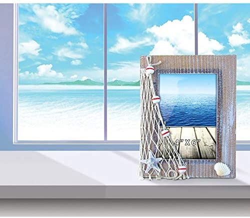 Nautical Brown Frame 4inchx6inch Color Rectangle Wood - Diamond Home USA