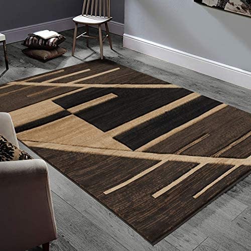 Rugs Hand Carved Chocolate Espresso Rectangular Accent