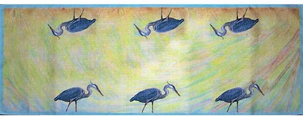 Blue Table Runner Color Modern Contemporary