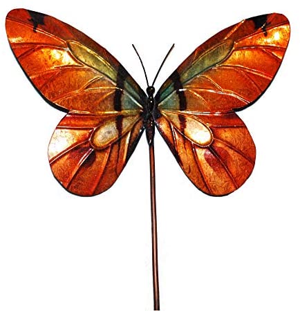 Handmade Orange Butterfly (Philippines) Modern Contemporary Traditional Metal