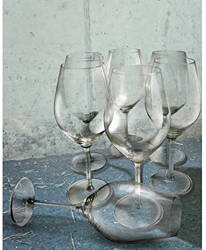 Illuminati 15 Oz Crystal White Wine Glasses (Pack 6) Clear Glass - Diamond Home USA