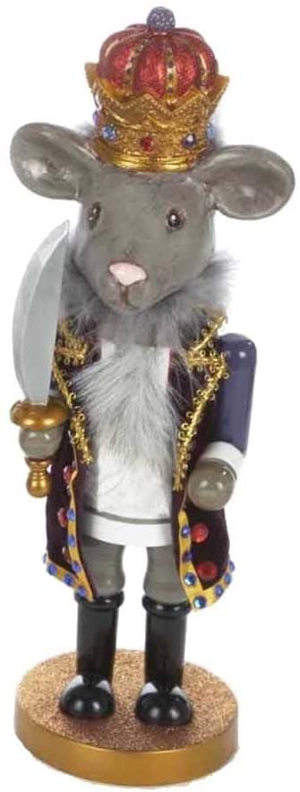 12 inch Hollywood Mouse King Nutcracker Color Plastic Wood - Diamond Home USA