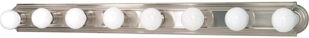 8 Light 48 Racetrack Vanity Grey Industrial Metal Nickel