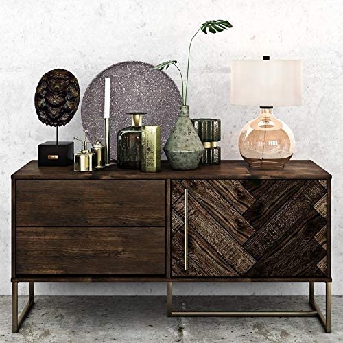 Table Lamp Glass Linen Shade Gold Glam Modern Contemporary Transitional - Diamond Home USA