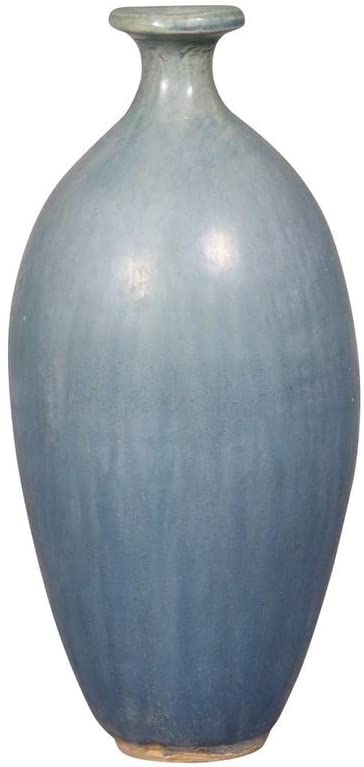 Vintage Ceramic Round Vase 11 Inch Tall Antique
