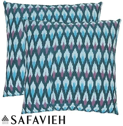 Ikat 18 inch Blue Decorative Pillows (Set 2) Geometric