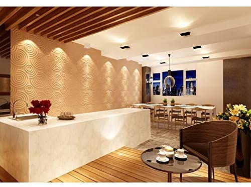 3D Contemporary Wall Panels Spiral Design (Pack 10) White