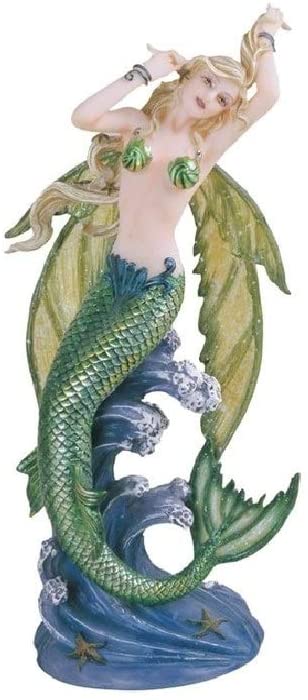 8 5" h Green Mermaid Fairy Statue Fantasy Decoration