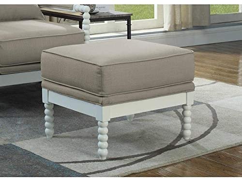 Beige/White Ottoman Solid Fabric