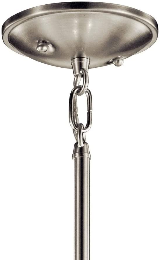 3 Light Brushed Nickel Semi Flush Mount Nickel Transitional Glass Metal Steel