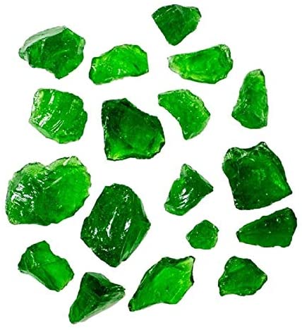 Patio Heaters 20lbs Recycled Fire Pit Glass Green 25" l X 5 w X 5 h - Diamond Home USA