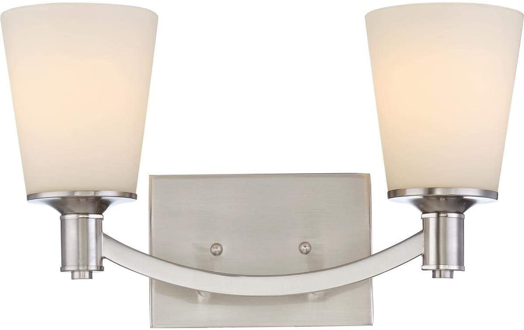 2 Light Vanity Grey Traditional Metal Nickel Includes