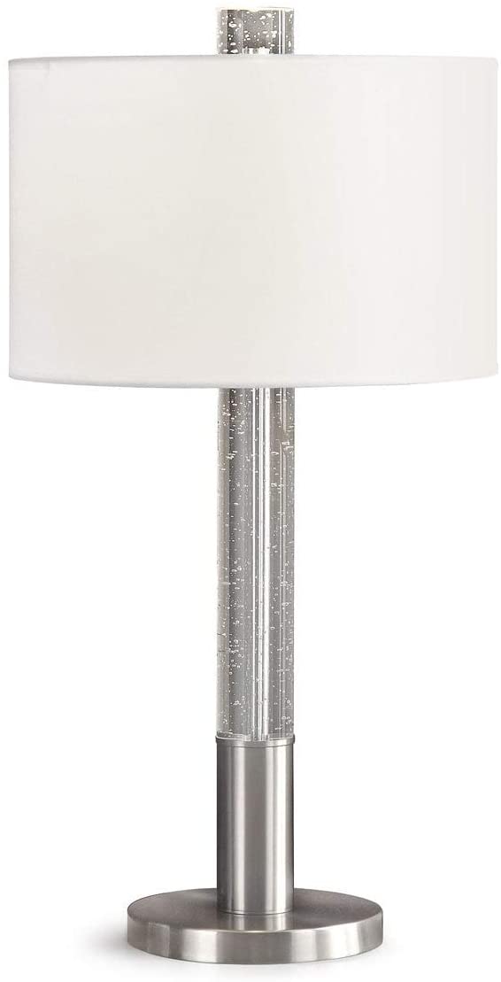 Fusion 30" h Bubble Crystal Table Lamp Modern Contemporary Transitional Nickel - Diamond Home USA