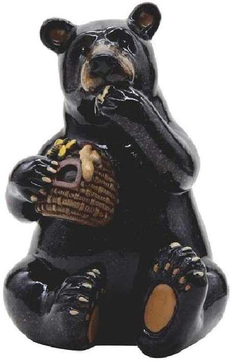 5 5" h Black Bear Eating Honey Beehive Statue Home