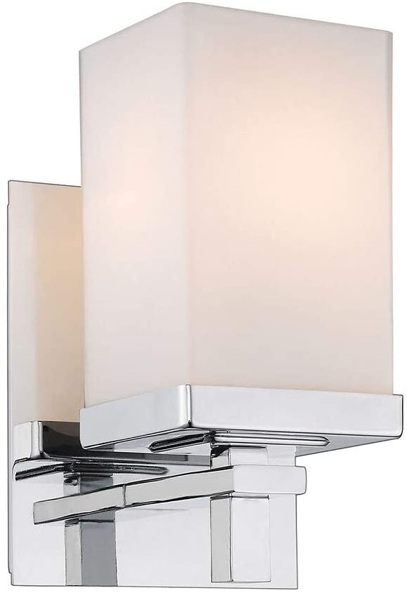 Designs Chrome Steel 1 Light Bath Vanity Modern Contemporary - Diamond Home USA