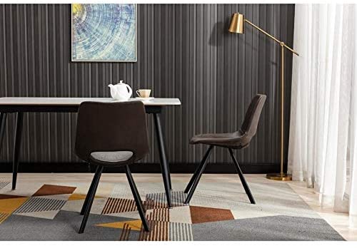 Synthetic Leather Dining Chairs Set 2 Pc Black Upholstered Finish - Diamond Home USA