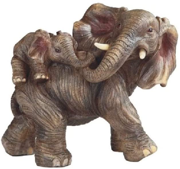5 75" w Realistic Lifelike Elephant Playing Cub Figurine