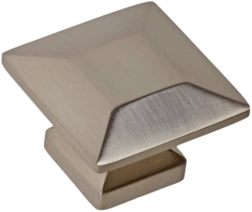 1 375 inch Satin Nickel Square Cabinet Knobs (Pack 10)