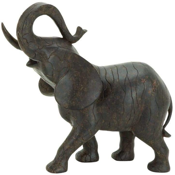 Brown Polystone Dancing Elephant