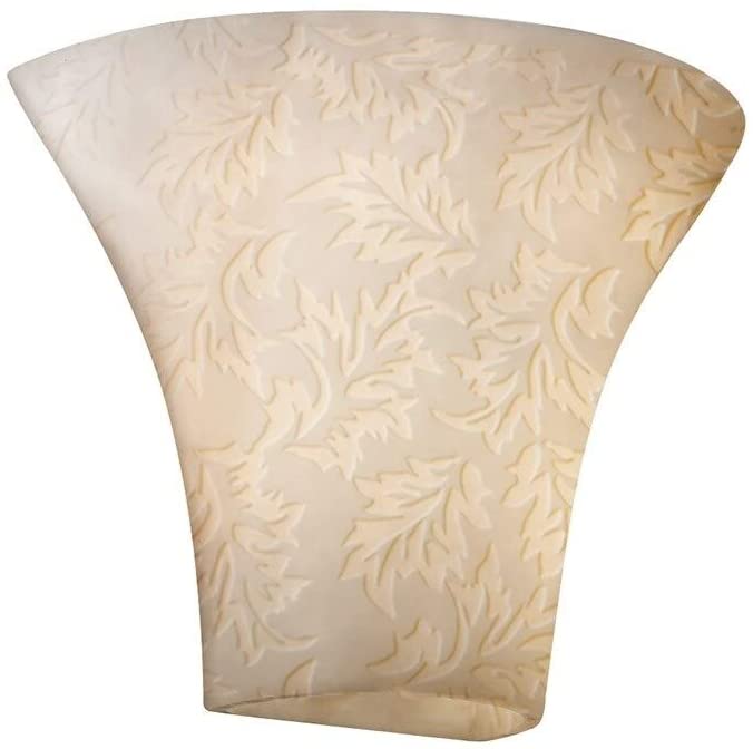 1 Light Leaves Impression Wall Sconce White Modern