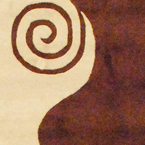 Handmade Tibetan Wool Rug (India) 2' X 3' Brown Geometric Oriental Modern Contemporary Rectangle Natural Fiber Latex Free