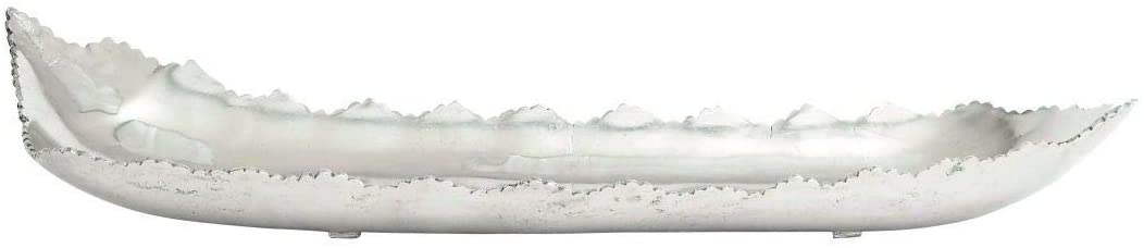 Edge Aluminum Leaf Tray Silver Modern Contemporary Metal 1