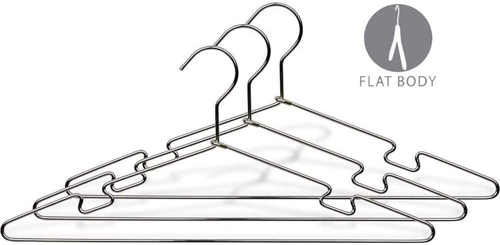 Polished Chrome Metal Top Hanger Notches (Pack 25) Silver - Diamond Home USA