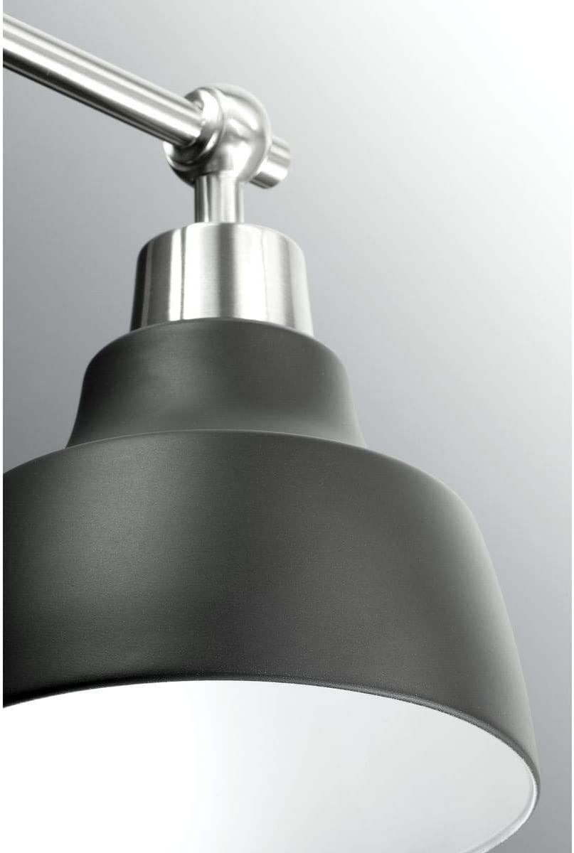 3 Light Brushed Nickel Bath Light Grey Industrial Steel Includes Hardware - Diamond Home USA