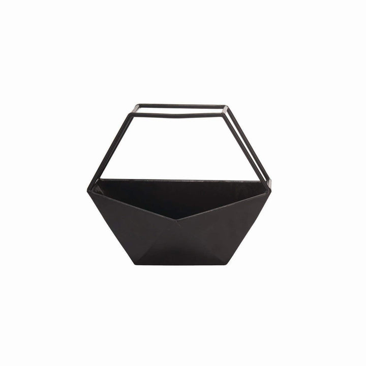 Black Metal Geo ter Stylish Flower Pot Inhouse Herb