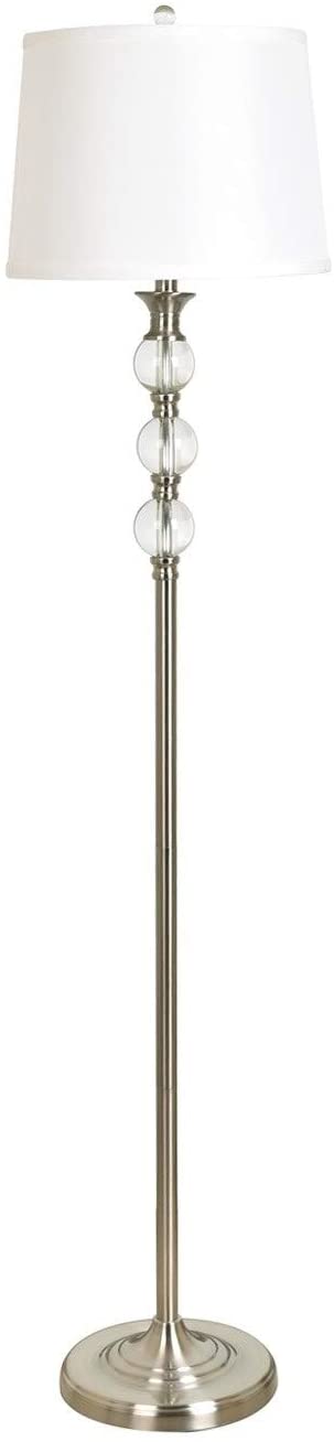 Crystal Boho Floor Lamp Metal 3Way Reading Light Drum