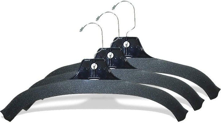 MISC Grey Foam Hanger Covers Box 100 Non Slip Protective Sized Hangers Silver Elastic