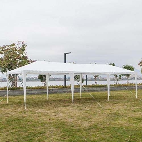 3x9m Upgrade Spiral Interface Wedding Party Canopy Tent 5sides 5 Sides White Waterproof - Diamond Home USA