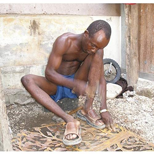 Bone Fish Recycled Metal Wall Art (Haiti) Grey Bohemian Eclectic Nautical Coastal Steel Handmade